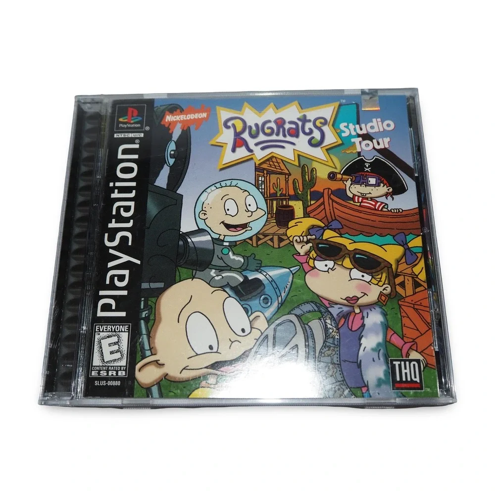 Rugrats Studio Tour PS1 Game Black Label Sony PlayStation 1999 Complete